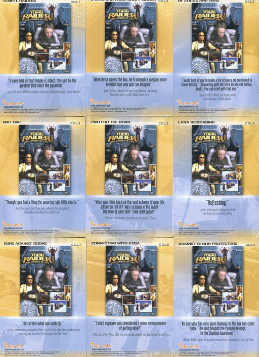 2003 Tomb Raider Cradle of Life (Movie) Foil Puzzle Chase Card Set (9) Inkworks - TvMovieCards.com