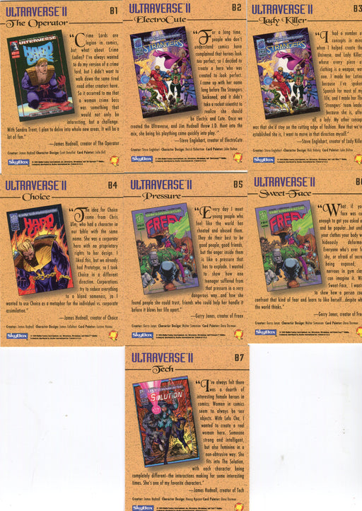 1994 Ultraverse Series 2 Painted Bonus Chase Card Set B1 - B7 Skybox - TvMovieCards.com