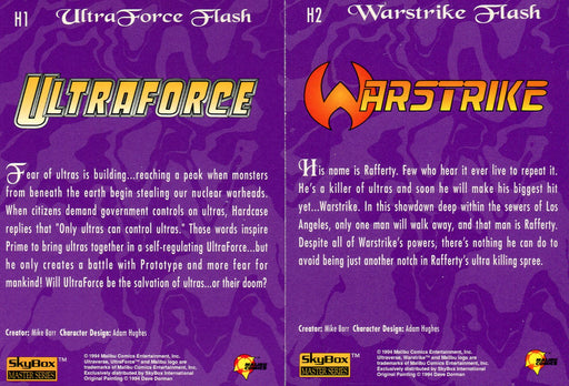 1994 Ultraverse Master Series Hololithogram Chase Card Set H1 - H2 Skybox - TvMovieCards.com