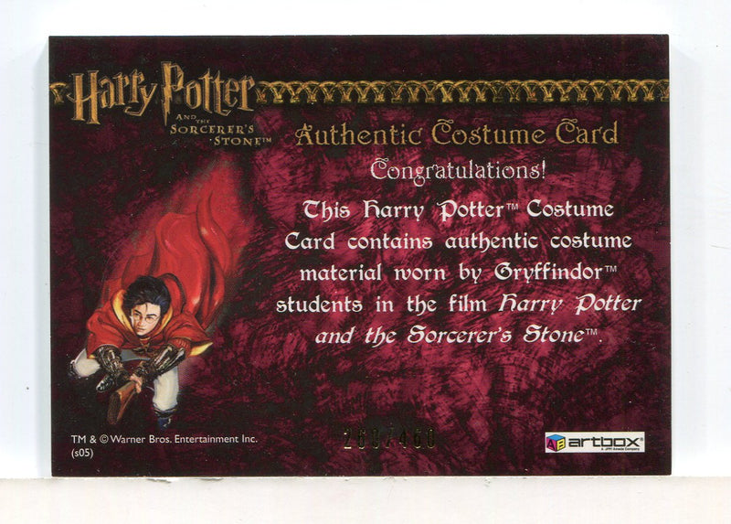 Harry Potter Sorcerer's Stone Gryffindor Students Costume Card HP #260/460 - TvMovieCards.com