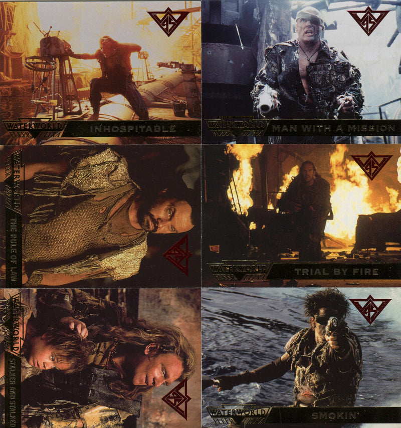 1995 Waterworld Movie Double Foil Chase Card Set 6 Cards Fleer Ultra - TvMovieCards.com
