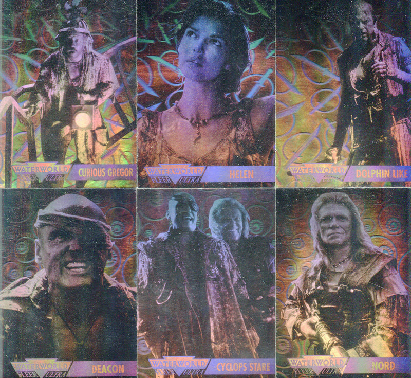 1995 Waterworld Movie Hologram Chase Card Set 6 Cards Fleer Ultra - TvMovieCards.com