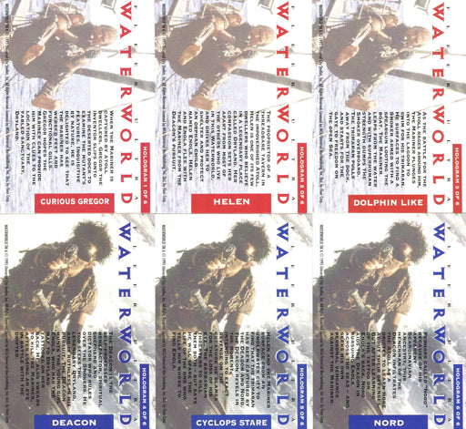 1995 Waterworld Movie Hologram Chase Card Set 6 Cards Fleer Ultra - TvMovieCards.com