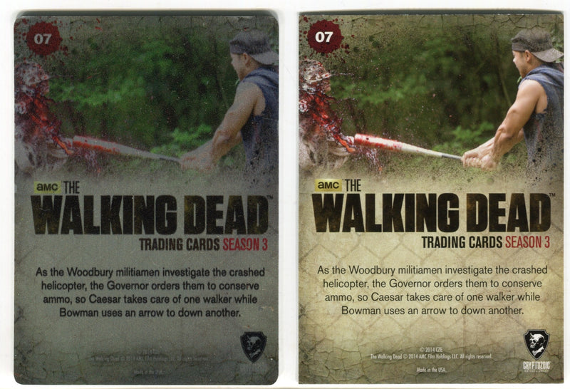 Walking Dead Season 3 Part 2 Red Metal Variant 1/1 Card #07 Chew on This - TvMovieCards.com