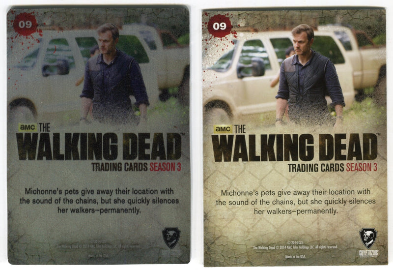 Walking Dead Season 3 Part 2 Red Metal Variant 1/1 Card #09 A Strange Noise - TvMovieCards.com