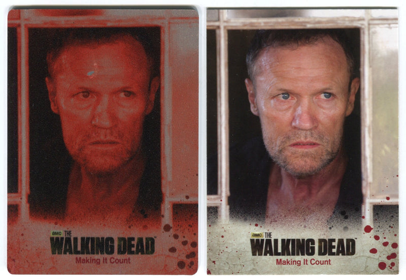 Walking Dead Season 3 Part 2 Red Metal Variant 1/1 Card #57 Making It Count - TvMovieCards.com