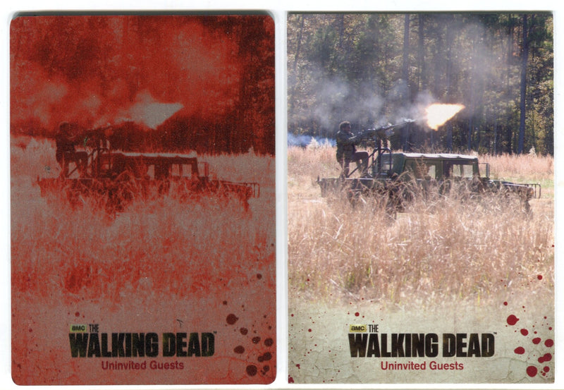 Walking Dead Season 3 Part 2 Red Metal Variant 1/1 Card #60 Uninvited Guests - TvMovieCards.com