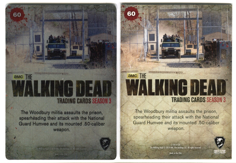 Walking Dead Season 3 Part 2 Red Metal Variant 1/1 Card #60 Uninvited Guests - TvMovieCards.com