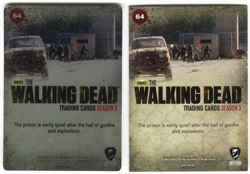 Walking Dead Season 3 Part 2 Red Metal Variant 1/1 Card #64 Into the Prison - TvMovieCards.com