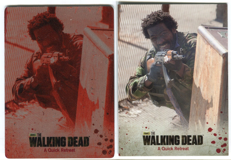 Walking Dead Season 3 Part 2 Red Metal Variant 1/1 Card #68 A Quick Retreat - TvMovieCards.com