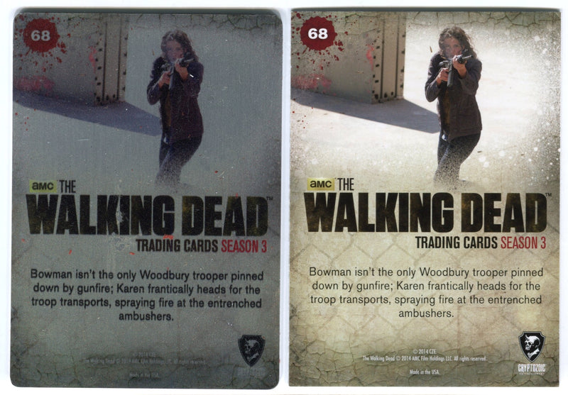 Walking Dead Season 3 Part 2 Red Metal Variant 1/1 Card #68 A Quick Retreat - TvMovieCards.com