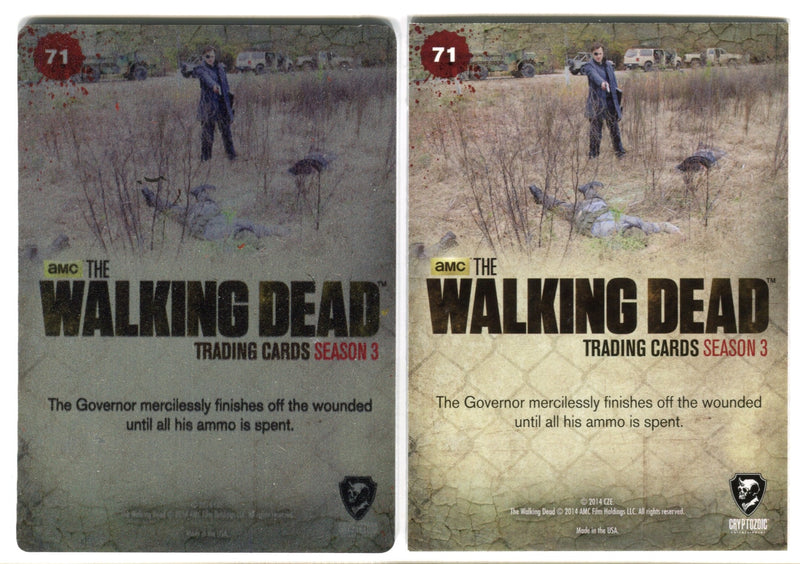 Walking Dead Season 3 Part 2 Red Metal Variant 1/1 Card #71 No Mercy - TvMovieCards.com