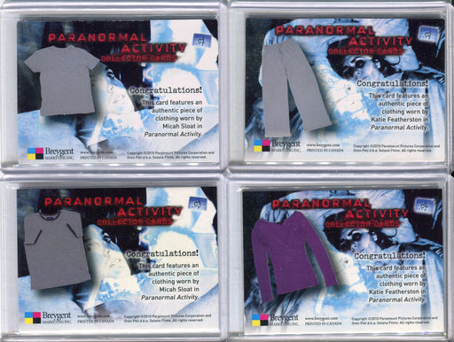 Paranormal Activity Movie Costume Card Set 4 Cards C1 thru C4 - TvMovieCards.com