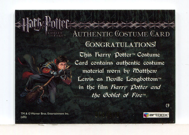 Harry Potter Goblet Fire Neville's Pajamas Costume Card HP C9 #068/900 - TvMovieCards.com