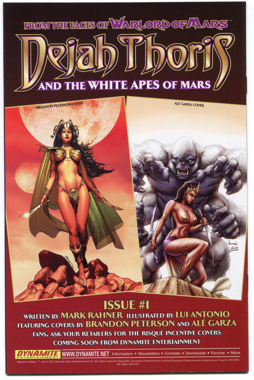 Warlord of Mars Dejah Thoris #10 Cover Paul Renaud Dynamite 2011 VF - TvMovieCards.com