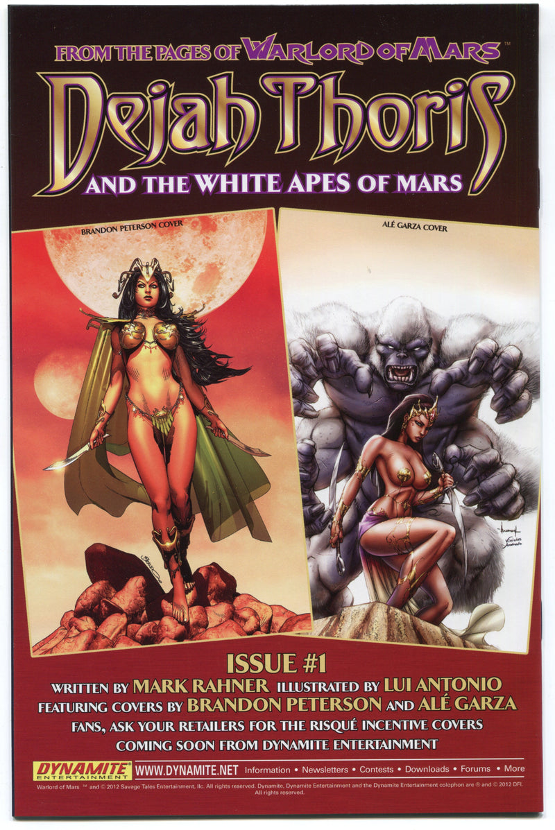 Warlord of Mars Dejah Thoris #10 Paul Renaud Red Variant Dynamite 2011 VF - TvMovieCards.com