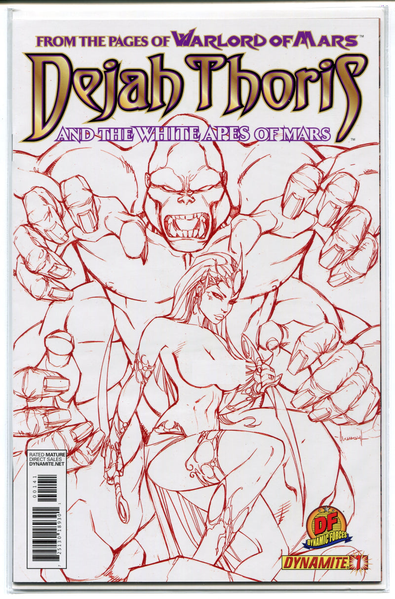 Dejah Thoris And The White Apes of Mars #1 Variant DF Exclusive 500 Dynamite 201 - TvMovieCards.com