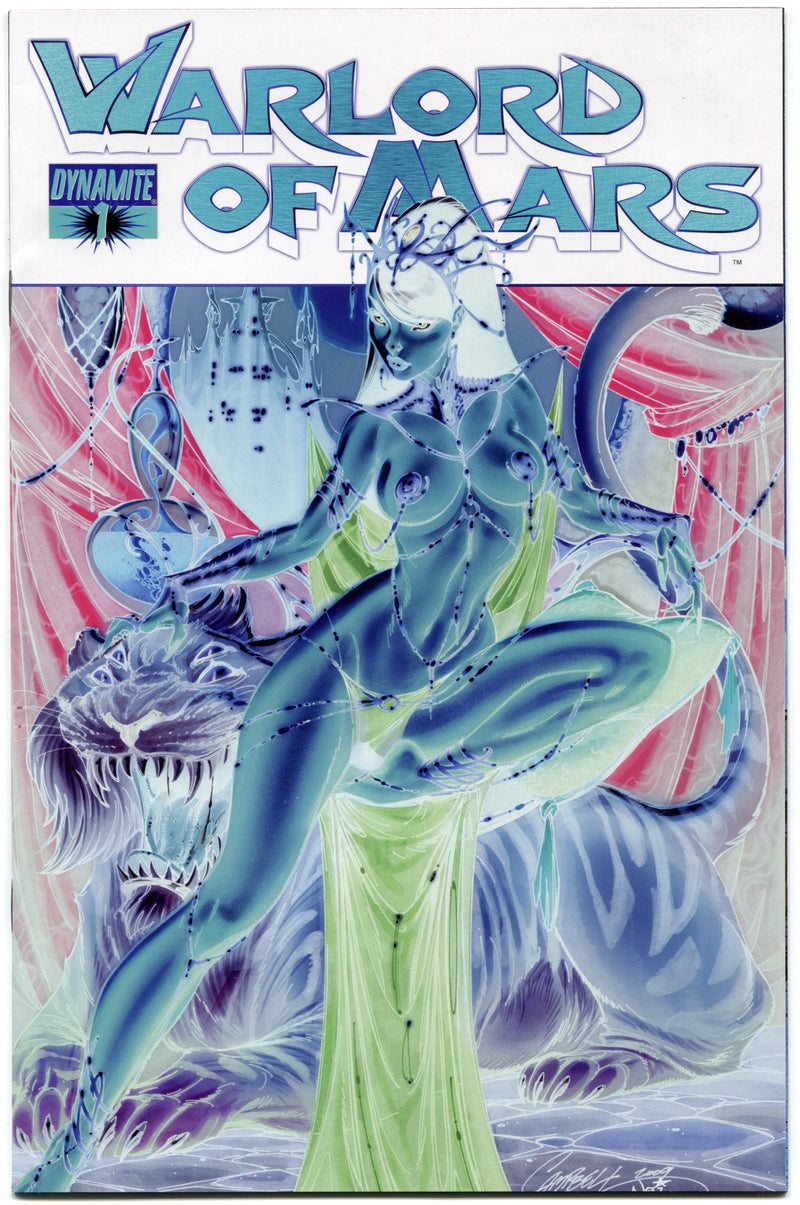 Warlord of Mars #1 J Scott Campbell Negative Variant Cover Dynamite Oct 2010 VF/ - TvMovieCards.com