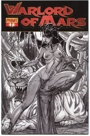 Warlord of Mars #1 J Scott Campbell Sketch Variant Cover Dynamite Oct 2010 VF/EX - TvMovieCards.com