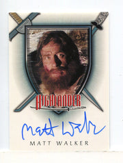 Highlander Complete Matt Walker as Ian MacLeod Autograph Card A17 - TvMovieCards.com