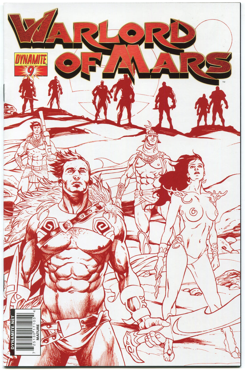 Warlord of Mars #9 Stephen Sadowski Red Sketch Variant Cover Dynamite 2011 VF/EX - TvMovieCards.com
