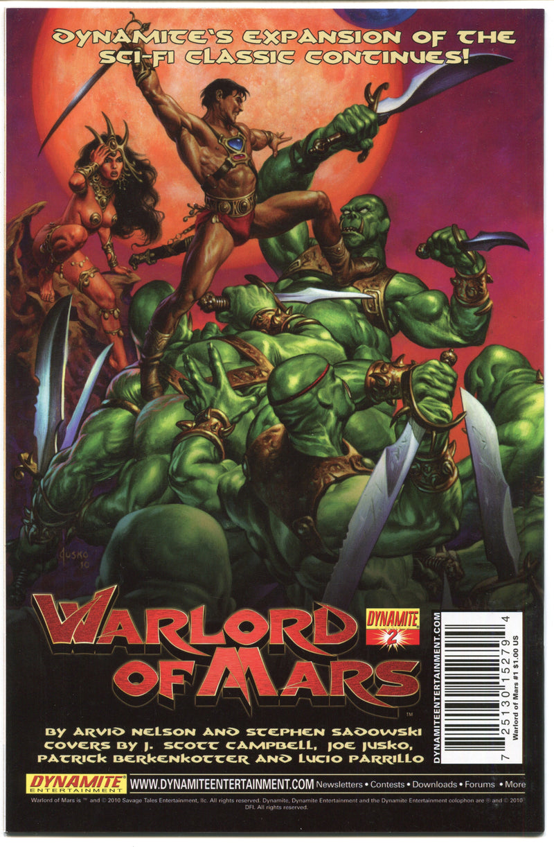 Warlord of Mars #1 J Scott Campbell Signed Cover Dynamite Oct 2010 VF/EX - TvMovieCards.com