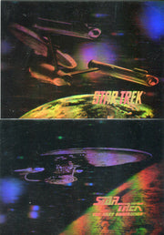 Star Trek 25th Anniversary Series 1 Hologram Chase Card Set H1 and H2 Impel - TvMovieCards.com