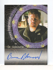 Stargate SG-1 Season Six Bruce Harwood as Dr. Osbourne Autograph Card A30 - TvMovieCards.com