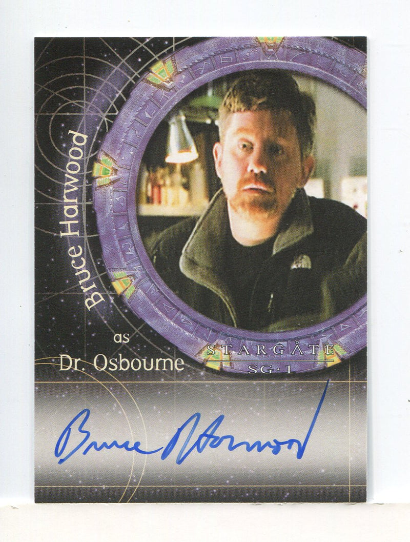 Stargate SG-1 Season Six Bruce Harwood as Dr. Osbourne Autograph Card A30 - TvMovieCards.com