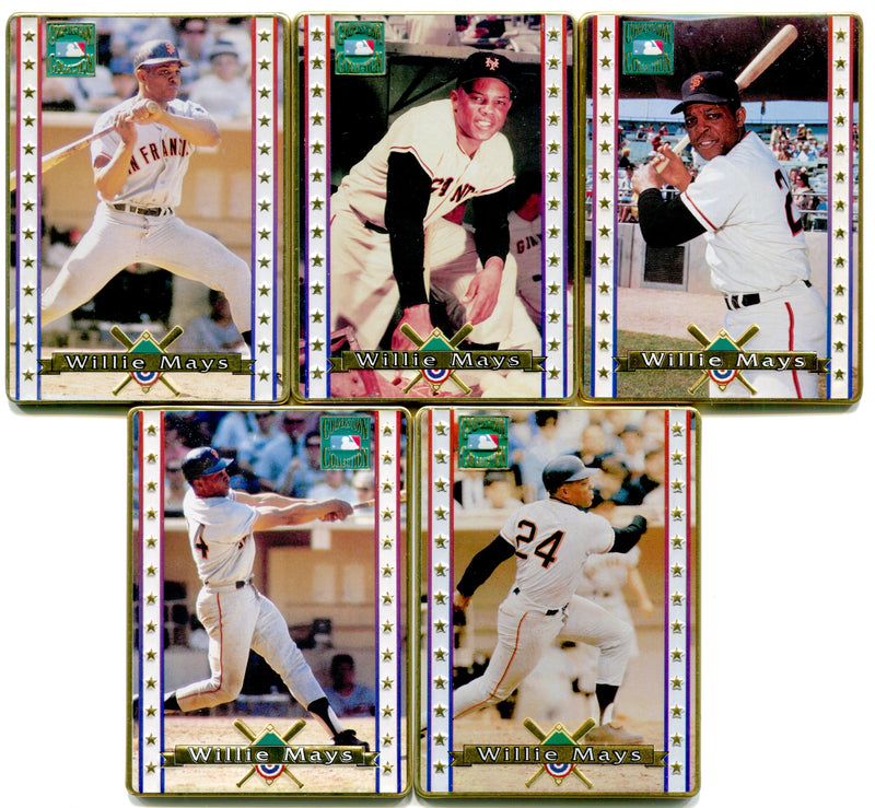 1995 Metallic Impressions Willie Mays 5 Card Set Cooperstown Collection - TvMovieCards.com