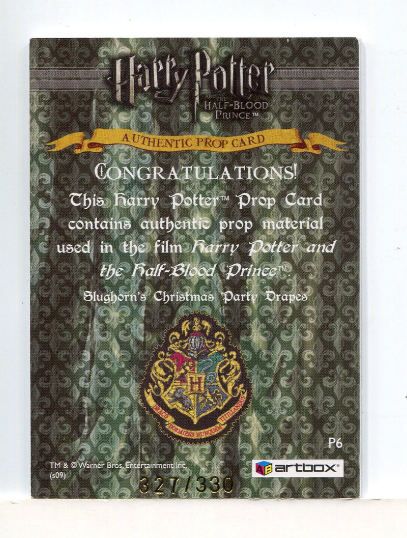 Harry Potter Half Blood Prince Christmas Party Drapes Prop Card HP P6 #327/330 - TvMovieCards.com