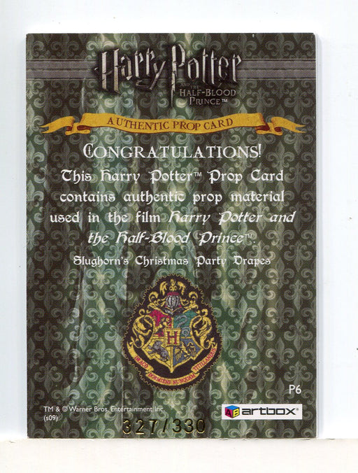 Harry Potter Half Blood Prince Christmas Party Drapes Prop Card HP P6 #327/330 - TvMovieCards.com