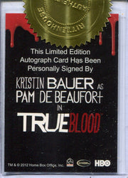 True Blood Premiere Edition Dealer Incentive Kristin Bauer Autograph Card - TvMovieCards.com