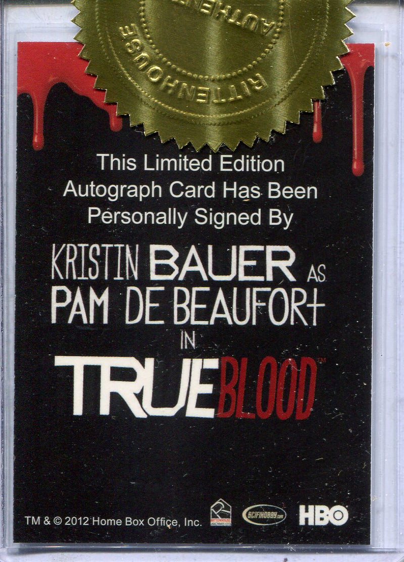 True Blood Premiere Edition Dealer Incentive Kristin Bauer Autograph Card - TvMovieCards.com