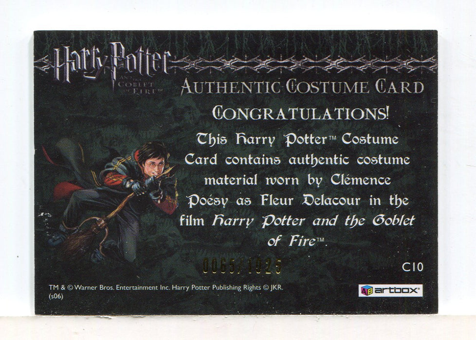 Harry Potter Goblet Fire Update Fleur Delacour Costume Card HP C10 #0065/1025 - TvMovieCards.com