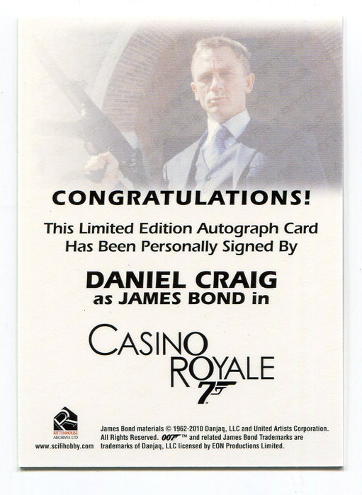 James Bond Heroes & Villains Daniel Craig Autograph Card - TvMovieCards.com