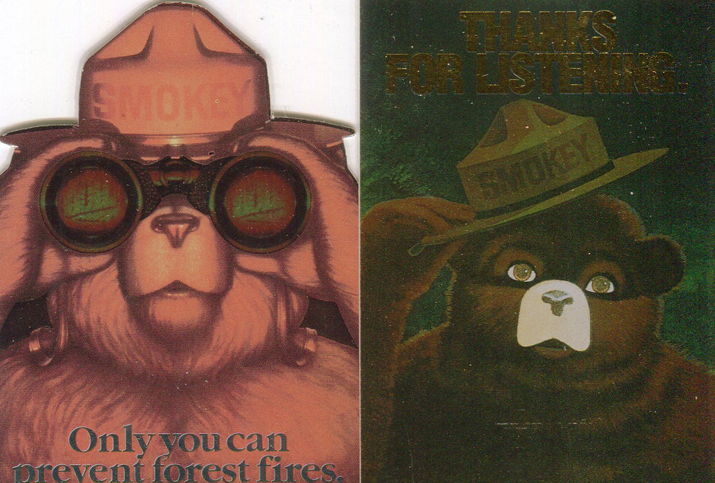 Smokey The Bear Die Cut / Foil Stamped Chase Card Set S1 - S2 Dart Flipcards 199 - TvMovieCards.com