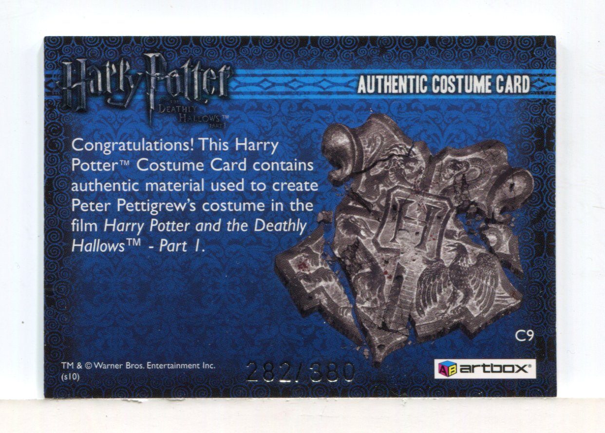 Harry Potter Deathly Hallows 1 Peter Pettigrew Costume Card HP C9