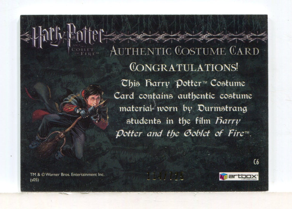 Harry Potter Goblet Fire Durmstrang Students Costume Card HP C6 #114/725 - TvMovieCards.com