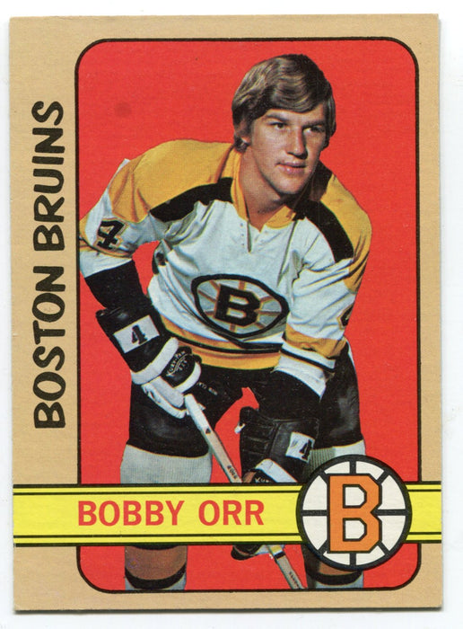 1972-73 Topps NHL Hockey #100 Bobby Orr Bruins Trading Card EX - TvMovieCards.com