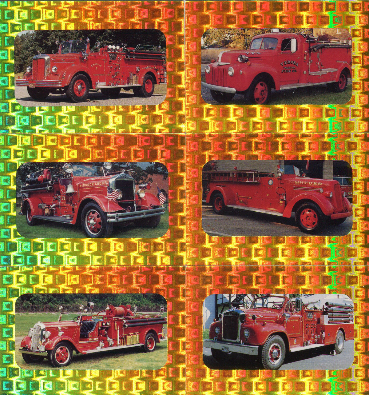 1998 Fire Engines Series 5 Fireographic Chase Card Set 6 Cards ...