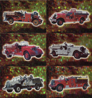 1993 Fire Engines Series 1 Prism Chase Card Set #1 thru #6 - TvMovieCards.com