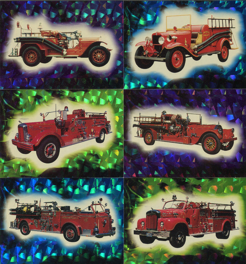 1993 Fire Engines Series 2 Prism Chase Card Set #7 thru #12 - TvMovieCards.com
