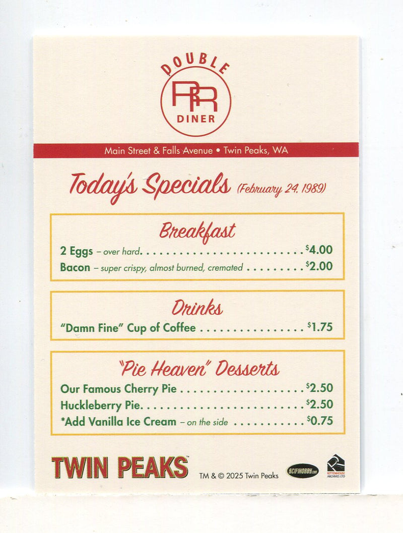 Twin Peaks: The Log Lady Chronicles Case Topper Chase Card Rittenhouse 2025 - TvMovieCards.com
