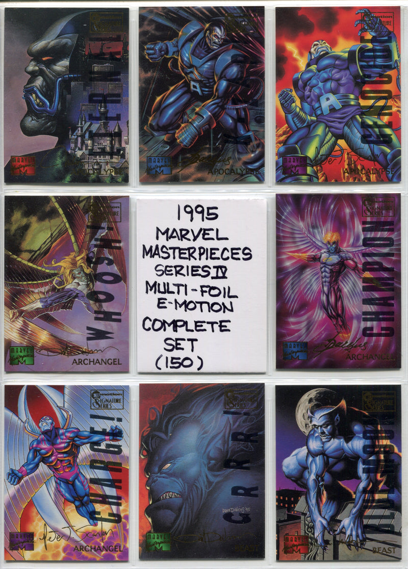 1995 Marvel Masterpieces Series 4 Multi-Foil E-Motion Signature Series Set 150/1 - TvMovieCards.com