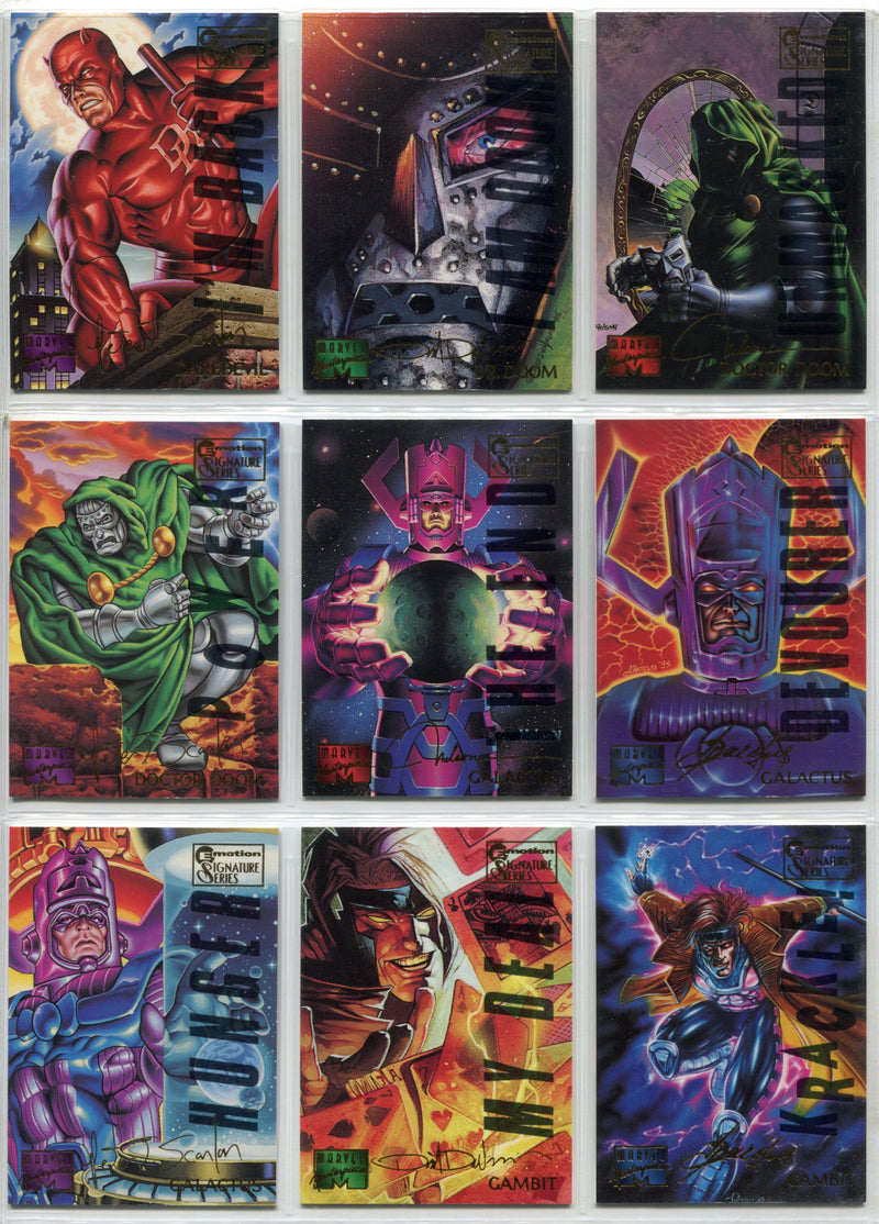 1995 Marvel Masterpieces Series 4 Multi-Foil E-Motion Signature Series Set 150/1 - TvMovieCards.com
