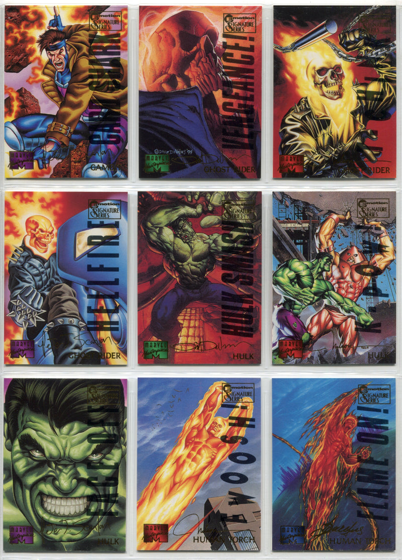 1995 Marvel Masterpieces Series 4 Multi-Foil E-Motion Signature Series Set 150/1 - TvMovieCards.com