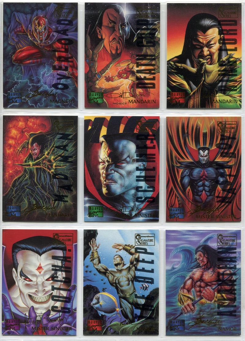 1995 Marvel Masterpieces Series 4 Multi-Foil E-Motion Signature Series Set 150/1 - TvMovieCards.com