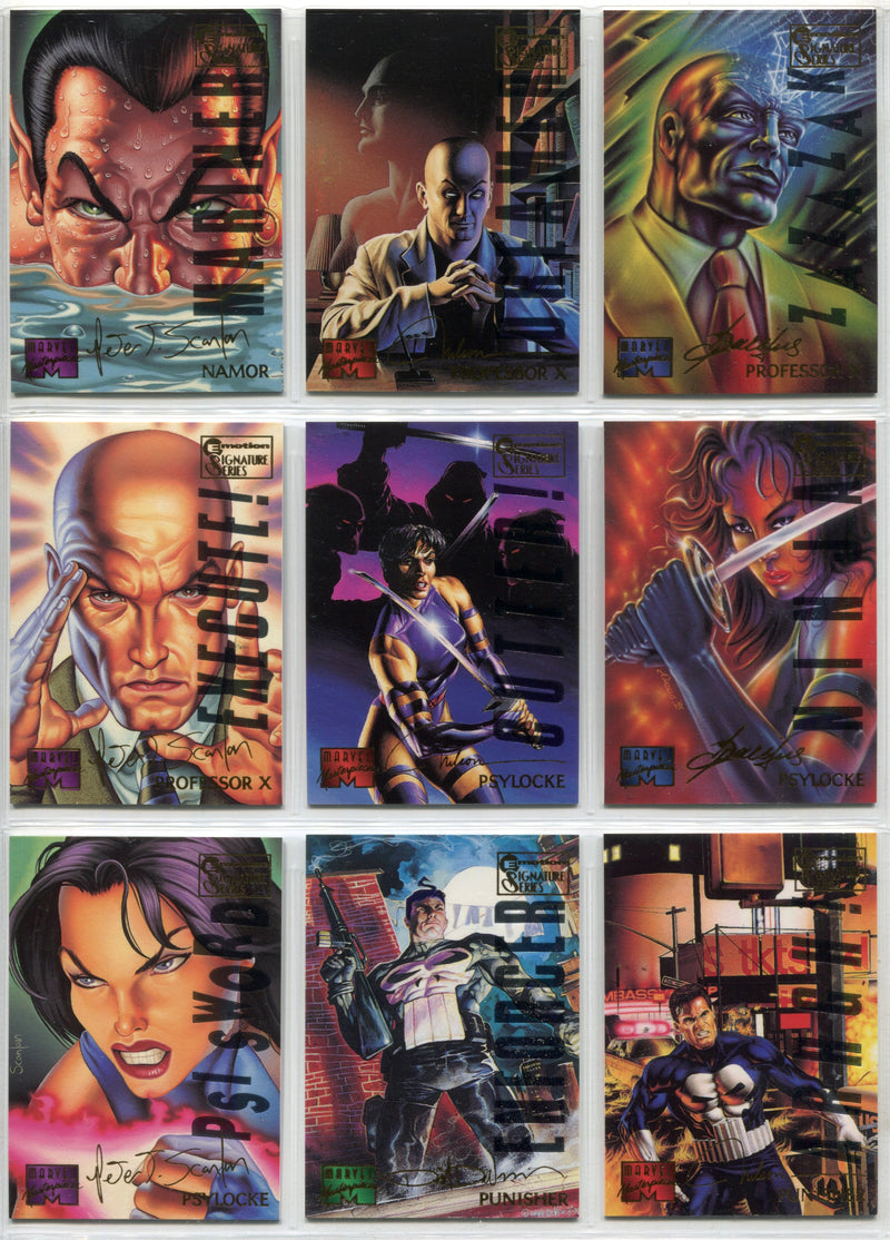 1995 Marvel Masterpieces Series 4 Multi-Foil E-Motion Signature Series Set 150/1 - TvMovieCards.com