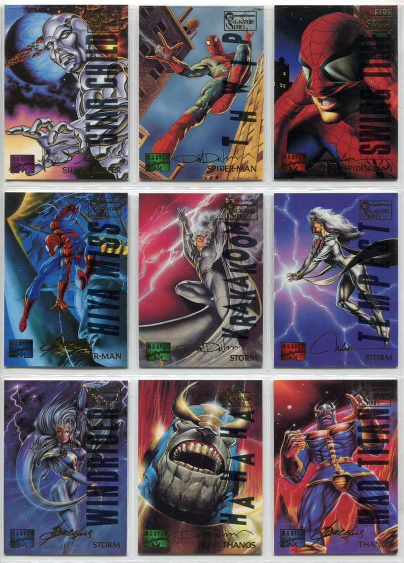 1995 Marvel Masterpieces Series 4 Multi-Foil E-Motion Signature Series Set 150/1 - TvMovieCards.com